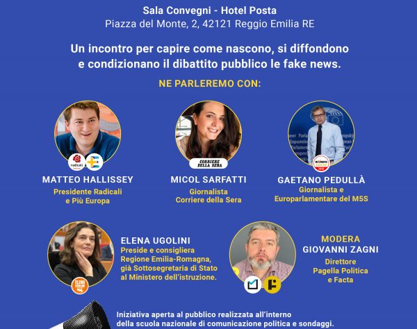29 novembre hotel posta eveto fake news sciuola sondaggi e comunicazione politica