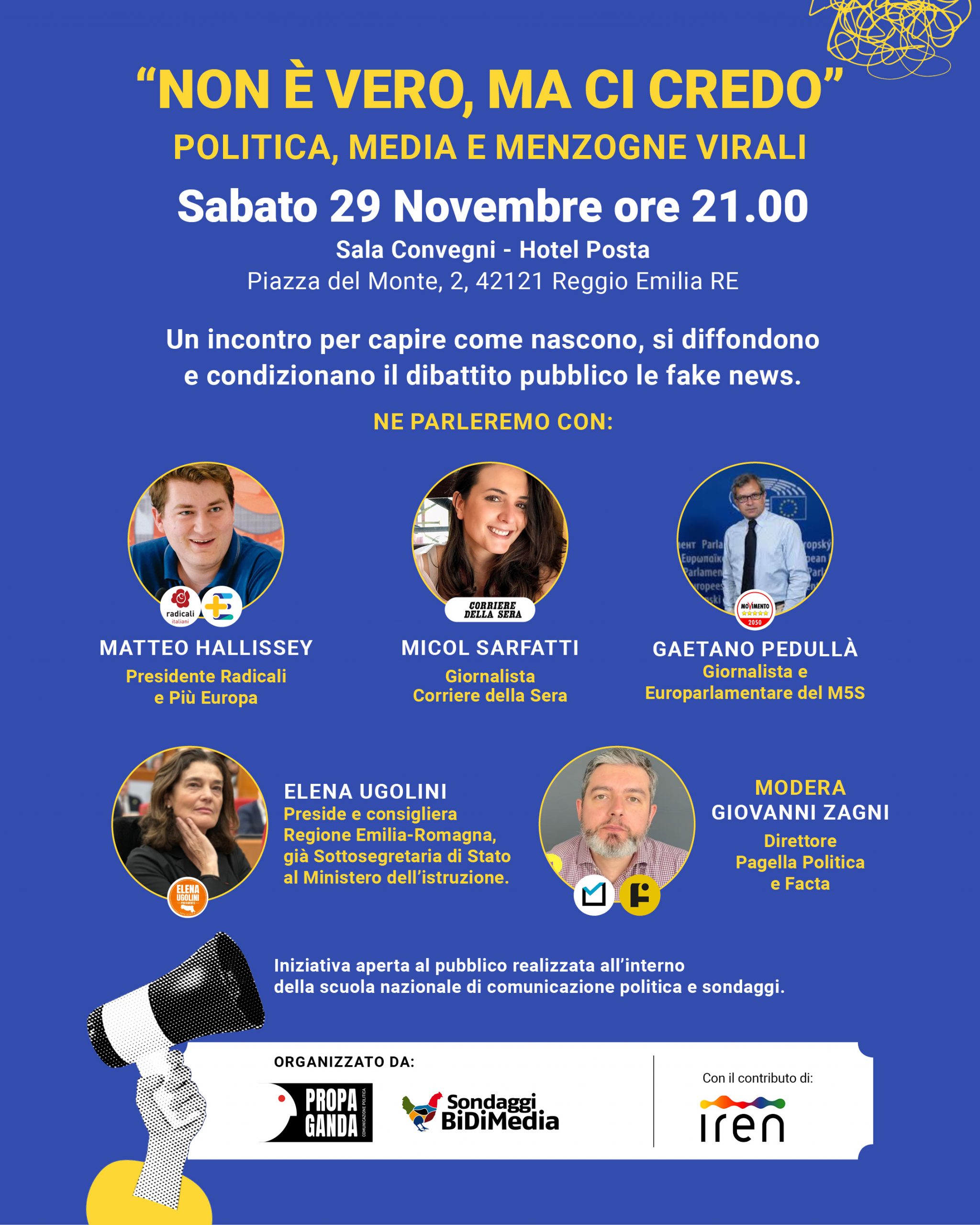 29 novembre hotel posta eveto fake news sciuola sondaggi e comunicazione politica